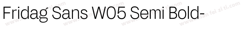 Fridag Sans W05 Semi Bold字体转换